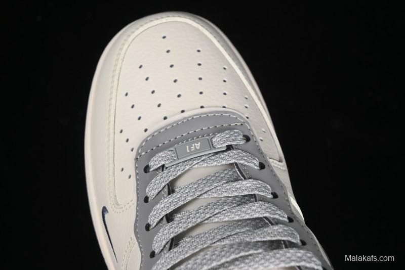 Nike Air Force 1 '07 Low Stone Island Supreme Collaboration Off-White Star Grey Low-Top Casual Sneakers - BB1616-303