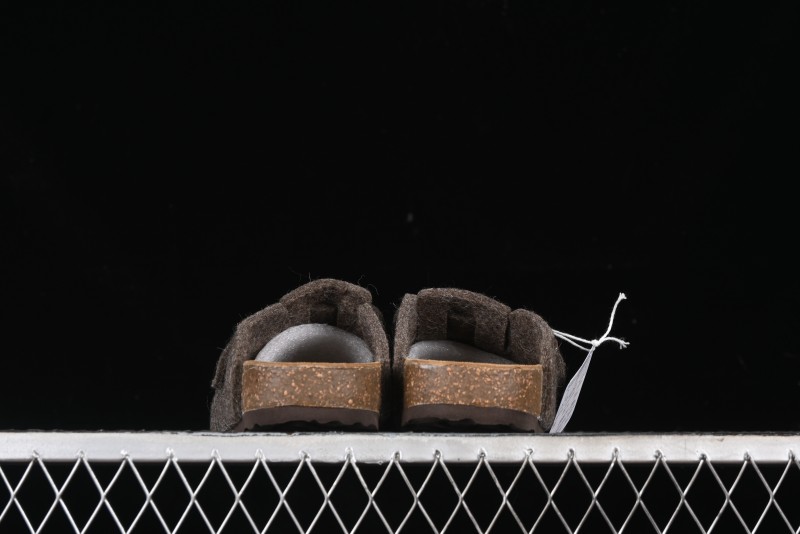 Birkenstock Half-Fur Slide Sandals with Wool Lining - G.D4