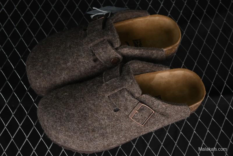 Birkenstock Half-Fur Slide Sandals with Wool Lining - G.D4