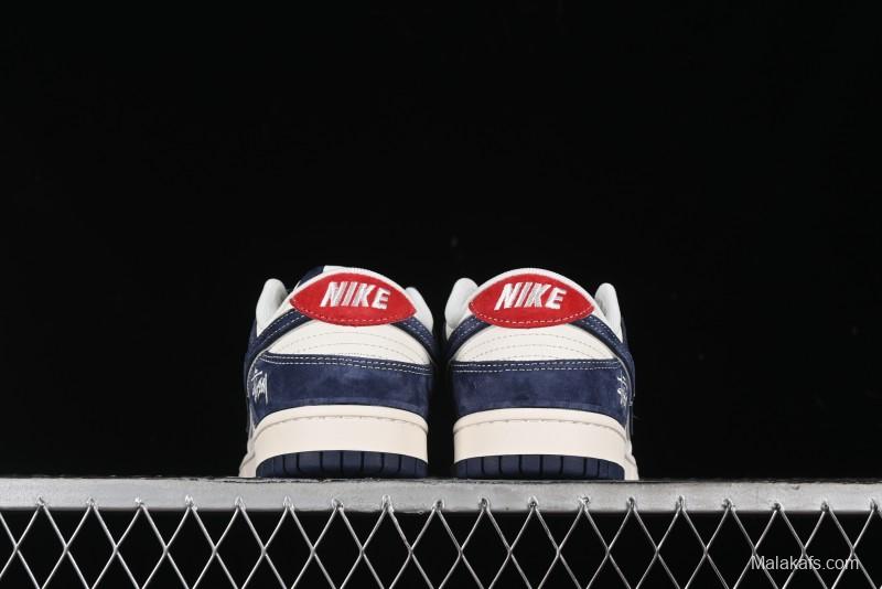 Nike SB Dunk Low Stussy Anniversary Edition Custom Premium Low-Top Skateboarding Shoes - XX2025-609