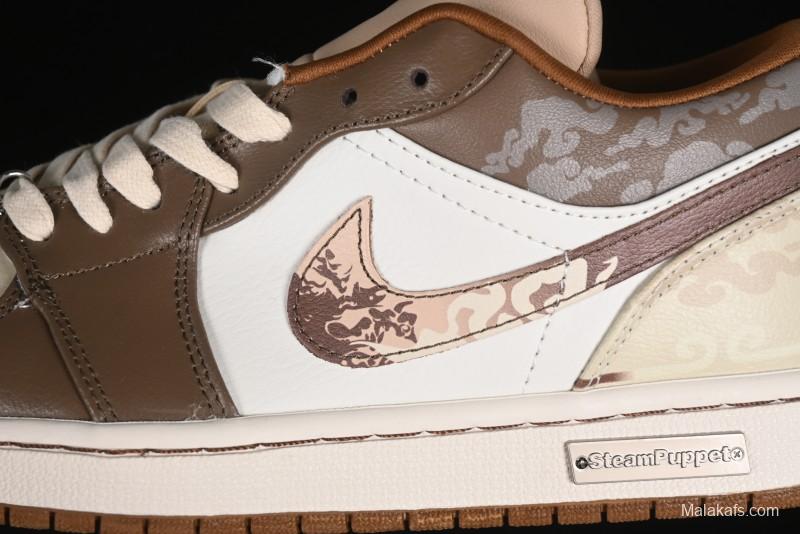 Nike Air Jordan 1 Low AJ1 Black Myth Wukong - Dark Monkey King Low Top Casual Sneakers - HF5753-221