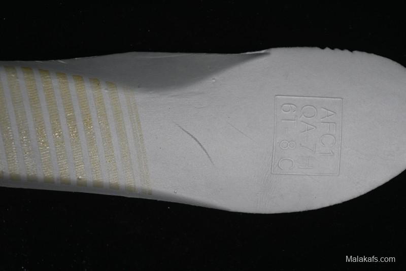 Nike Air Force 1 '07 Mid Hand-Painted White Green with Swoosh Shadow and Strap - CW2289-111