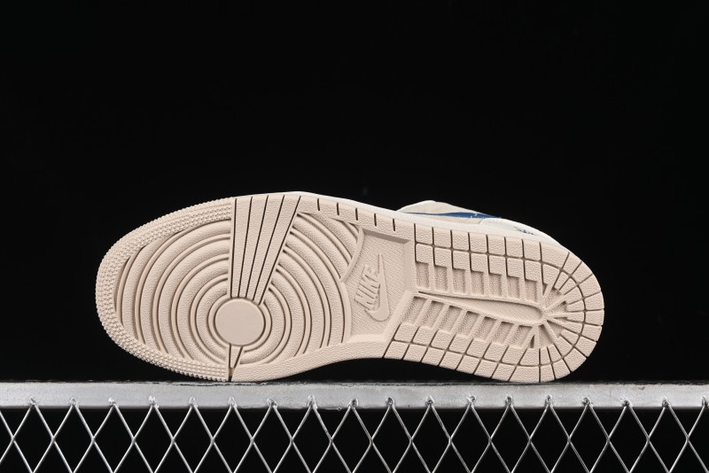 Nike Air Jordan 1 Low Stussy Collaboration - Light Beige Retro Basketball Shoes - SJ9950-027