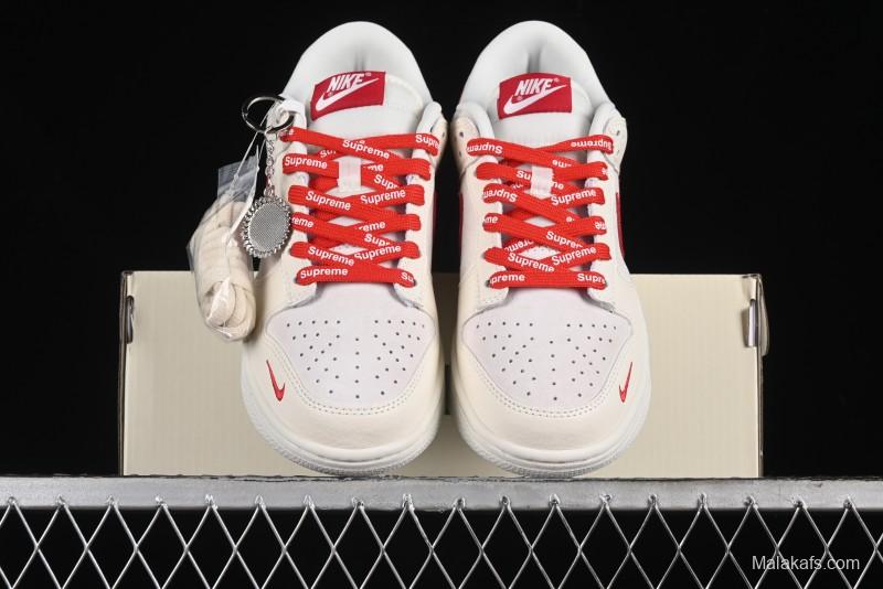 Nike SB Dunk Low Supreme Collaboration - Anniversary Edition Customized Low-Top Casual Skate Shoes - KK1333-002