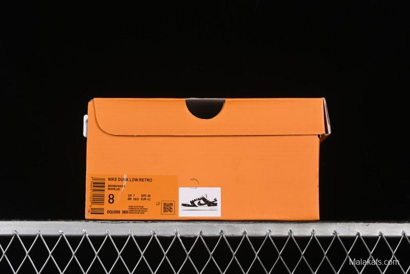 Nike SB Dunk Low LV Collaboration - Embossed White Brown Print Anniversary High-End Custom Low-Top Casual Sneakers - DQ1098-360