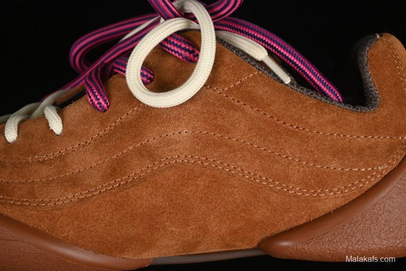 Alexander McQueen Flexion Retro Sneakers in Brown/Suede with Anatomical Design - 2024s