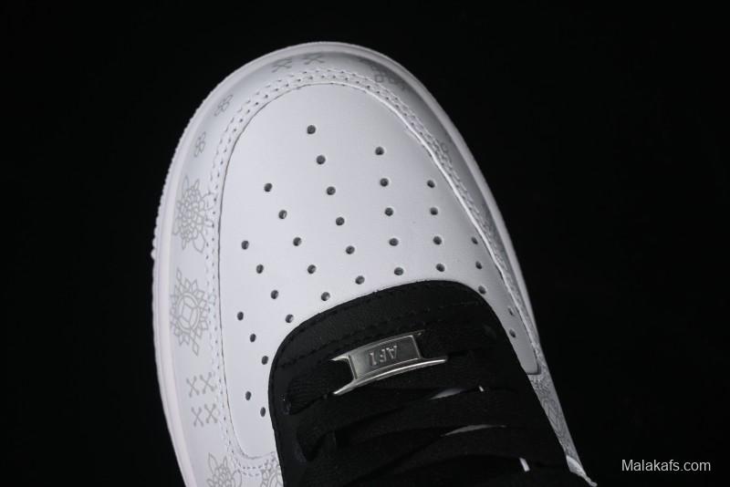 Nike Air Force 1 '07 Low Black Silk Chinese Style Casual Sneakers - ZH0316-036