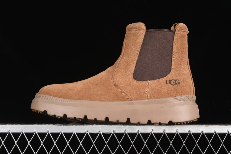 UGG Burleigh Chelsea Winter Snow Boots for Men with Lightweight Anti-Slip Sole and Genuine Wool Leather - 1152050