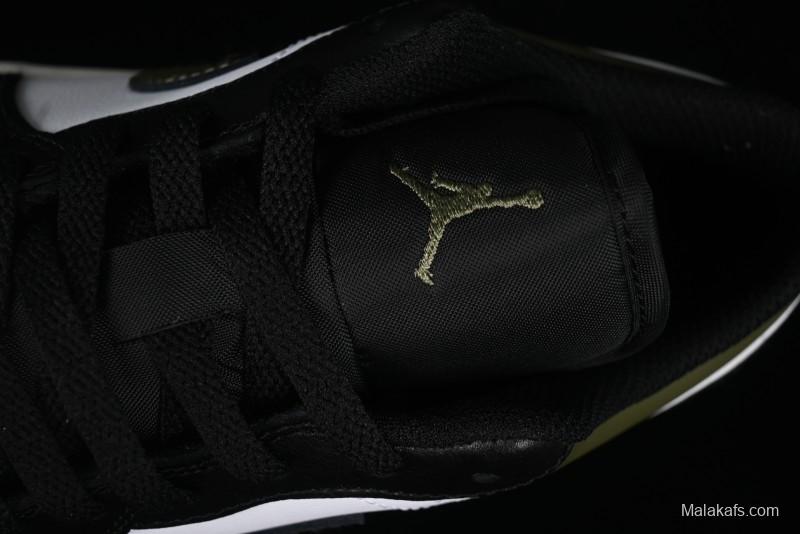 Nike Air Jordan 1 Low "Medium Olive" Casual Sneakers - 553558-092