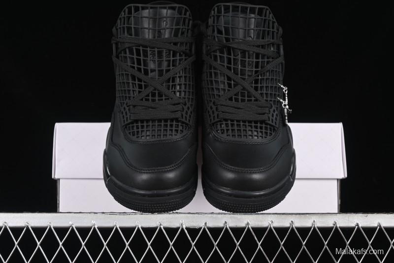 Nike Air Jordan 4 Retro Basketball Shoes with Mesh Design - FV7251-001