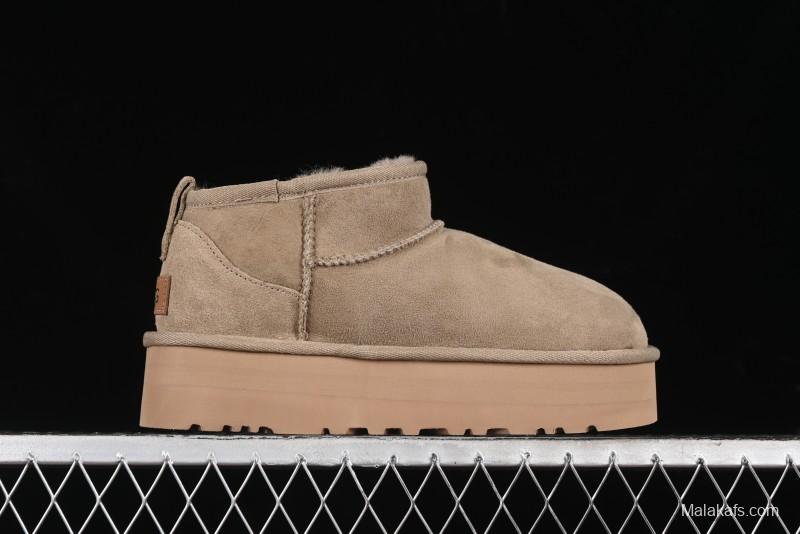 UGG Classic Ultra Mini Platform 3CM Short Boots with Genuine Shearling - 1135092