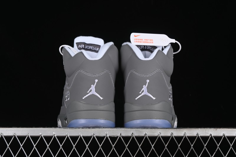 Nike Air Jordan 5 Retro Basketball Shoes with Grey Wolf Colorway - 136027-005