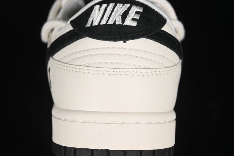 Nike SB Dunk Low Violent Bear Series - Lace-Up Beige with Black Swoosh Anniversary High-End Custom Low-Top Casual Sneakers - SJ2068-291