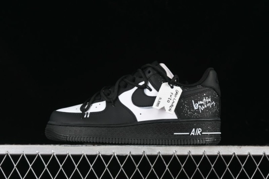 Nike Air Force 1 '07 Low Retro Street Spray White Peach Bubble Casual Sneakers - ZH0316-038