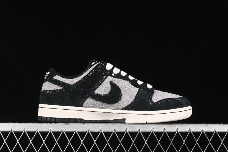 Nike SB Dunk Low Stussy Series - Grey Black with Black Swoosh Anniversary Custom Low-Top Casual Skate Shoes - MM1089-028