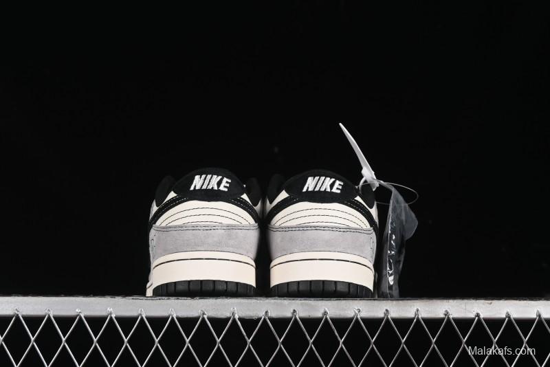 Nike SB Dunk Low KAWS Series - Grey White Black Swoosh Anniversary High-End Custom Low-Top Casual Skate Shoes - MM1089-015