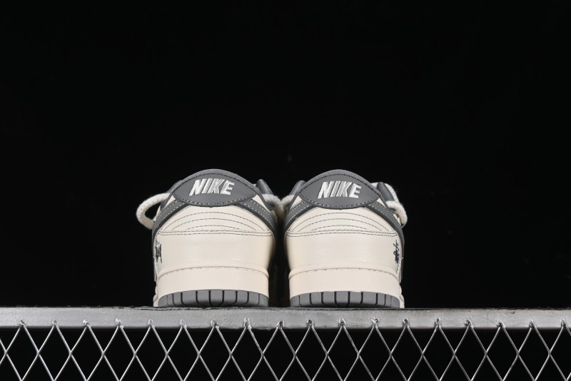 Nike SB Dunk Low Stussy Bandana Grey Check Anniversary Custom Low-Top Casual Skate Shoes - SJ2068-310