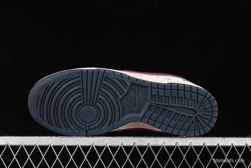 Nike SB Dunk Low Stussy Collaboration - Anniversary High-End Custom Low-Top Casual Skate Shoes - DQ1098-520