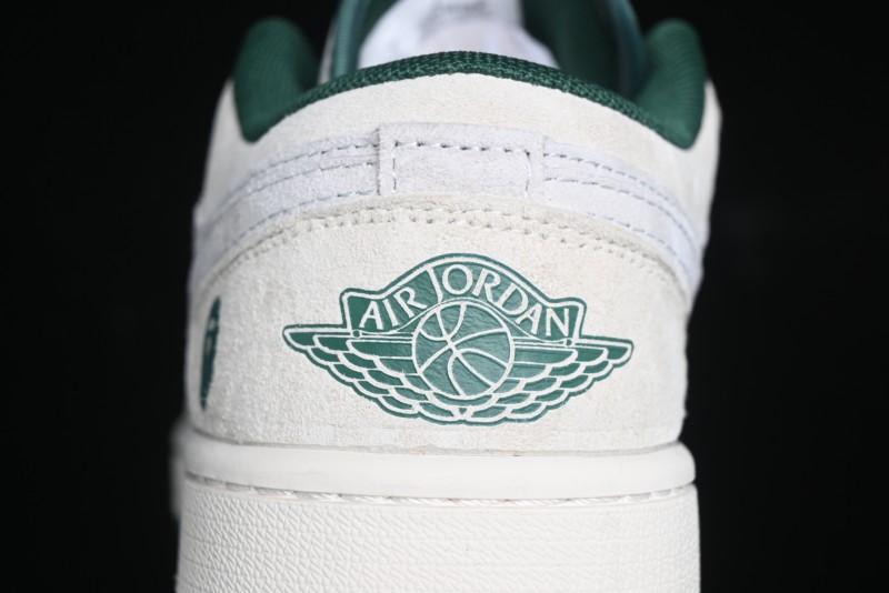 Nike Air Jordan 1 Low AJ1 Bape Collaboration - Full Pig Eight Green Grey Retro Basketball Shoes - DM9188-009