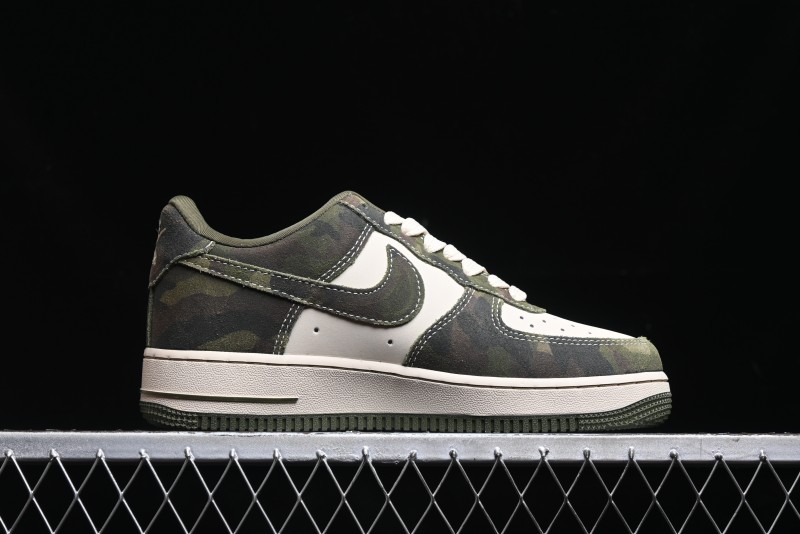 Nike Air Force 1 '07 Low Bape Collaboration - Jungle Camouflage Low-Top Casual Sneakers - CH6336-509