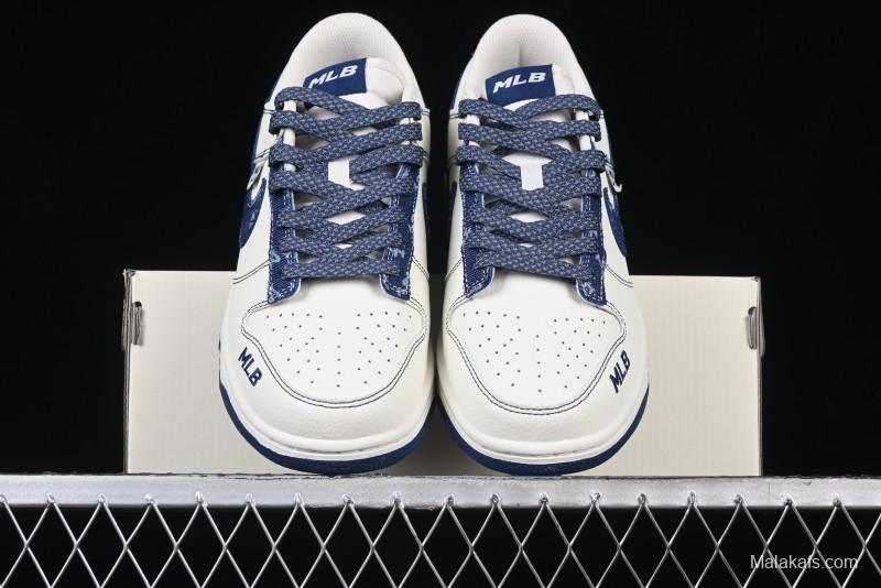Nike SB Dunk Low MLB Collaboration - Denim Blue Swoosh Anniversary Customized Low-Top Casual Sneakers - DJ2024-044