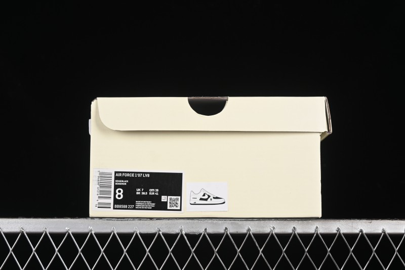 Nike Air Force 1 '07 Low Burberry Collaboration - Black White Patchwork Casual Sneakers - BB8588-227
