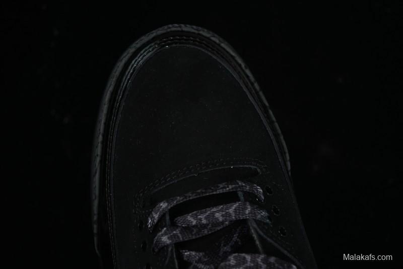 Nike Air Jordan 3 Retro Basketball Shoes in Midnight Black - CT8532-001