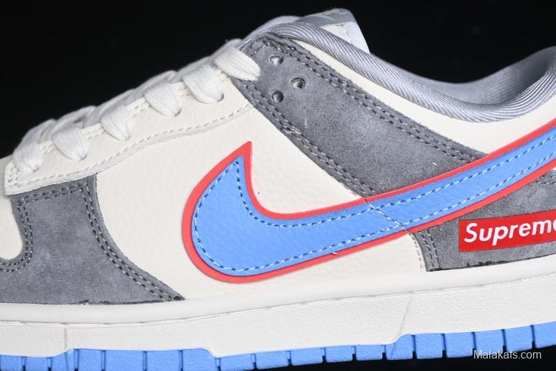 Nike SB Dunk Low Supreme Collaboration Anniversary Custom Low-Top Casual Skate Shoes - KK1333-010