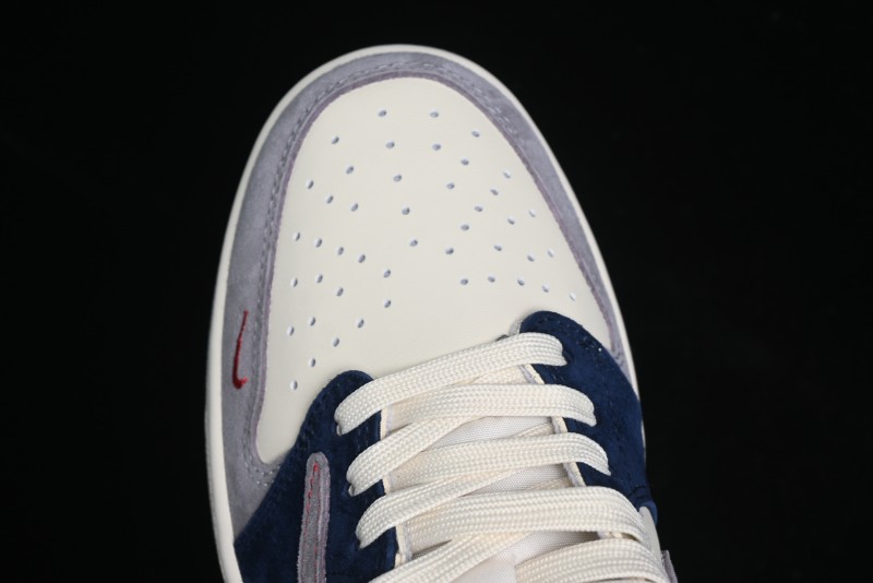 Nike Travis Scott x Fragment Design x Air Jordan 1 Low OG SP AJ1 Multi-Color Patchwork Low-Top Casual Sneakers - DM7866-039