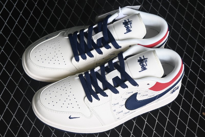 Nike Air Jordan 1 Low AJ1 Stussy Collaboration - Retro Basketball Shoes - XX3318-566