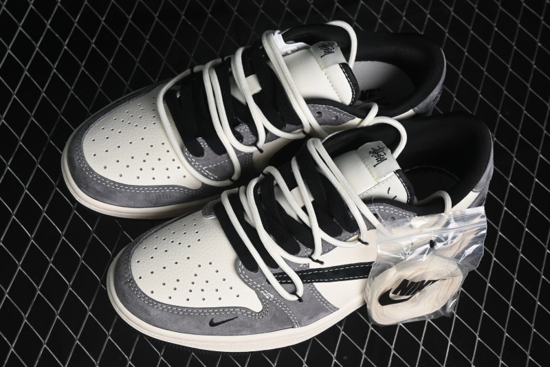 Nike Air Jordan 1 Low OG SP Travis Scott x Fragment Design Collaboration Sneakers - SJ0086-141