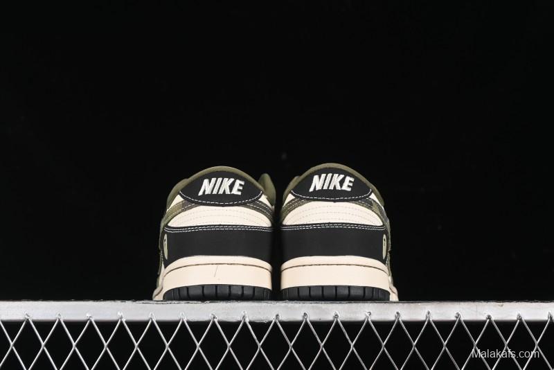 Nike SB Dunk Low Bape Collaboration - Patchwork Camouflage Anniversary Custom Low-Top Casual Sneakers - CH6336-229
