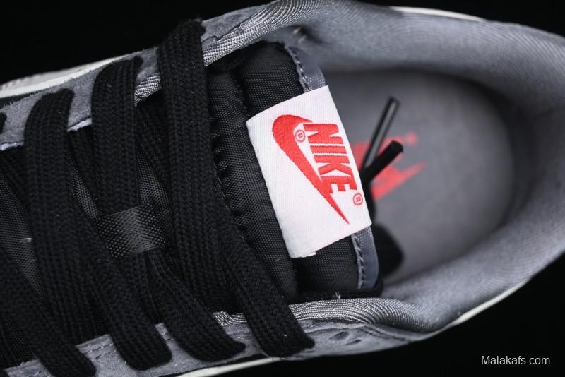 Nike SB Dunk Low Supreme Collaboration - Carbon Black Grey Pig Anniversary High-End Custom Low-Top Casual Skate Shoes - XX3186-206