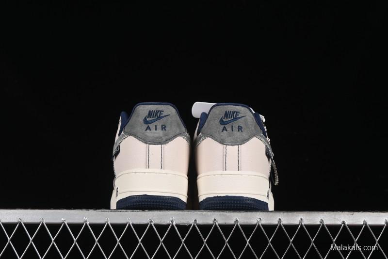 Nike Air Force 1 '07 Low Dior Collaboration - Light Blue Knit Swoosh Low-Top Casual Sneakers - KK1988-012
