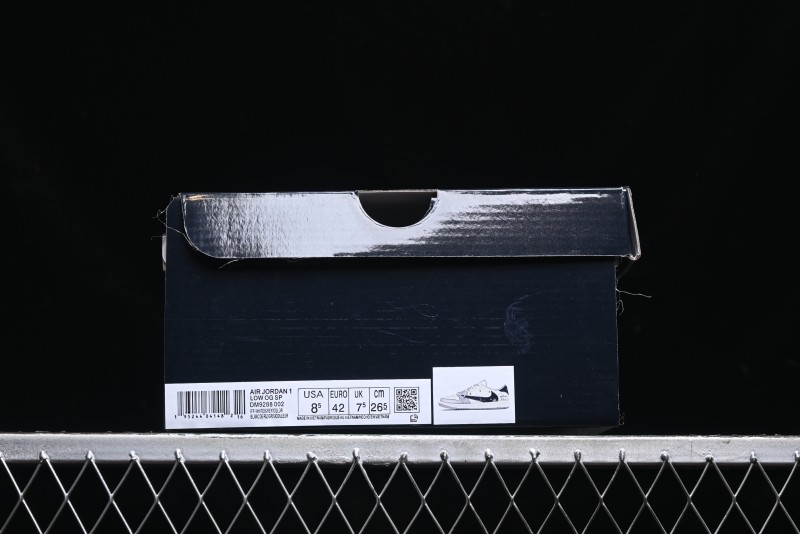 Nike Travis Scott x Fragment Design x Air Jordan 1 Low OG SP AJ1 Dior Collaboration - Splatter Lace-Up Low-Top Casual Sneakers DM9288-002