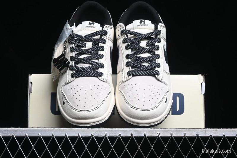 Nike SB Dunk Low UN Collaboration - Beige Black Line Black Sole Anniversary Custom Low-Top Casual Skate Shoes - BB7518-004