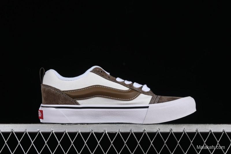 Vans Classics Knu Skool Coffee White Brown Slip-On Shoes - VN0009SAK330