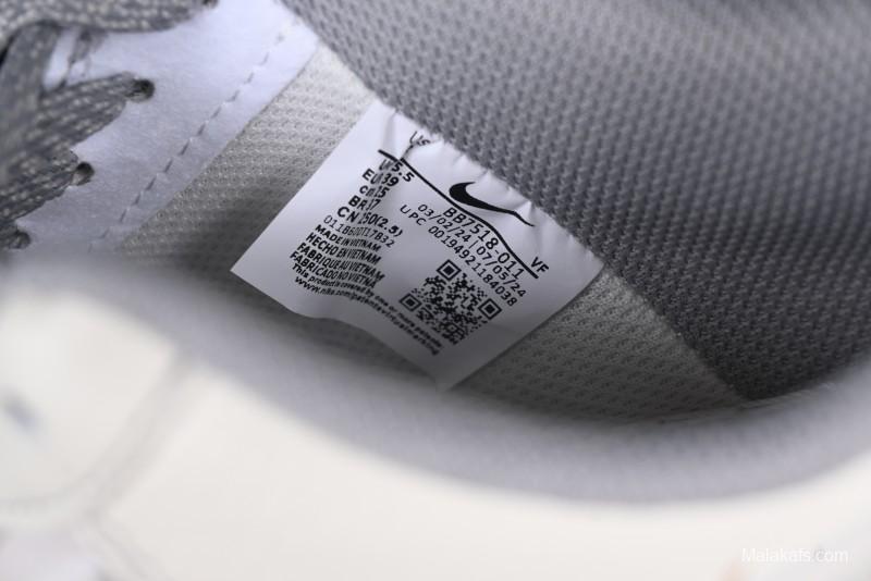 Nike Air Force 1 '07 Low Supreme Collaboration Beige Grey with Red Swoosh Casual Sneakers - BB7518-011