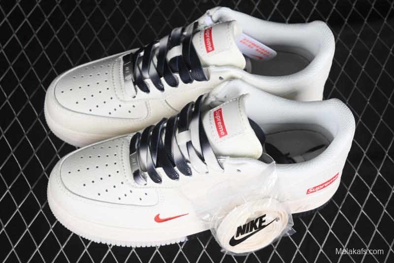 Nike Air Force 1 '07 Low Supreme Collaboration Casual Sneakers with Dual-Color Sole - XZ6188-017