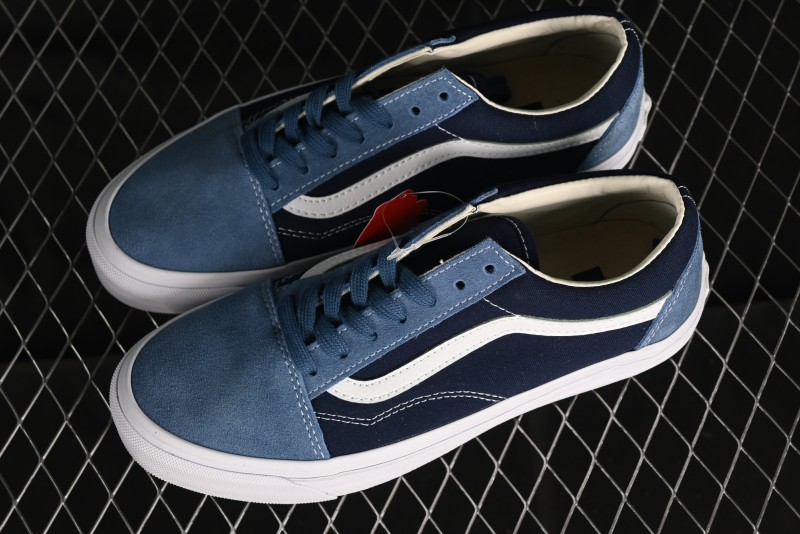Vans Sk8-Mid Reissue 83 High-End Blue Suede Retro Skate Shoes - VN000CQDDWR