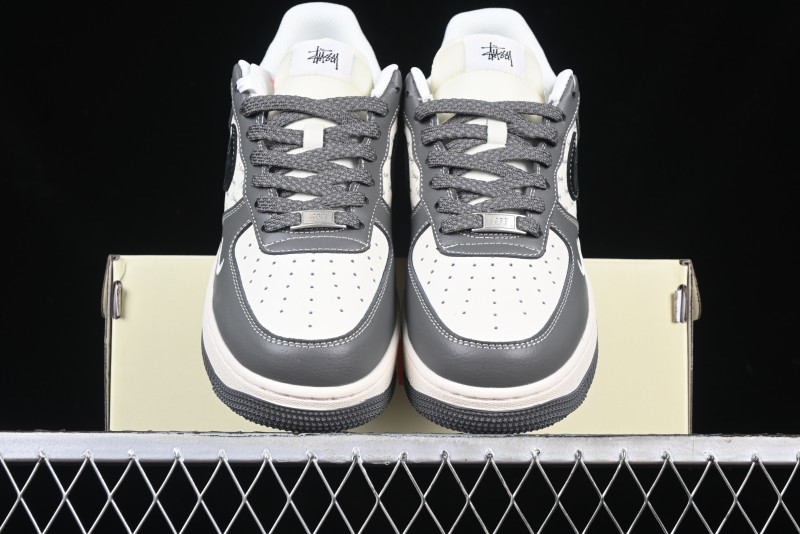 Nike Air Force 1 '07 Low Stussy Collaboration - Nebula Grey Low-Top Casual Sneakers - XZ3328-168