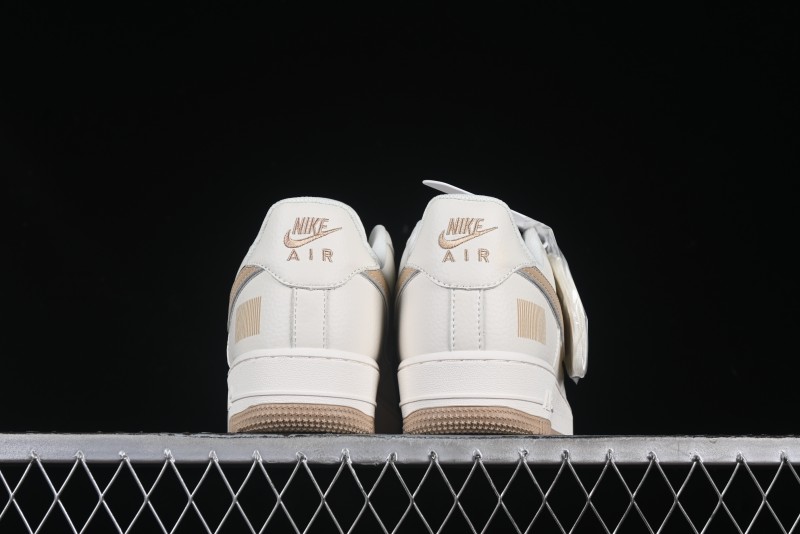 Nike Air Force 1 '07 Low QR Code Metallic Gold Star Sneakers Low-Top Casual Shoes - CU1836-965