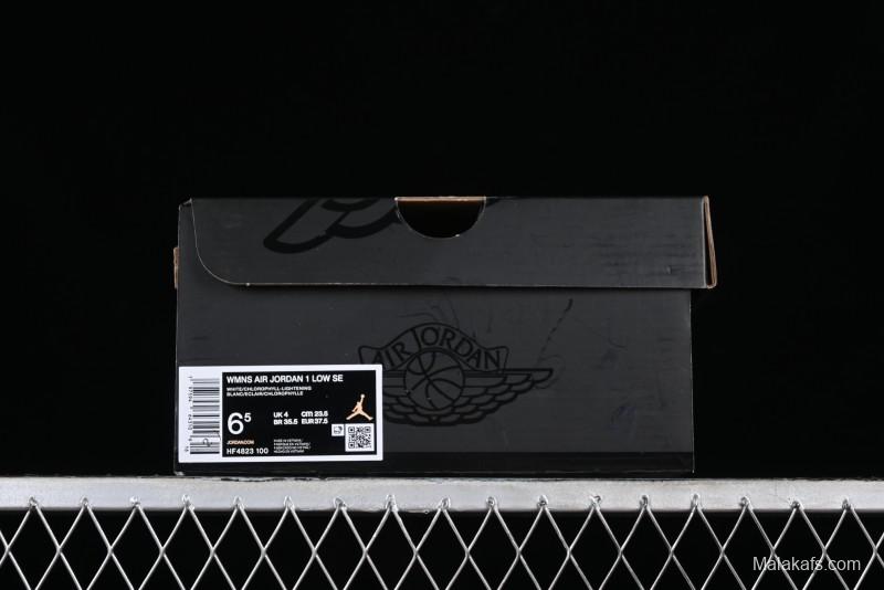 Nike Air Jordan 1 Low AJ1 White Green Low Top Lifestyle Basketball Shoes - HF4823-100