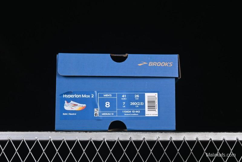 Brooks Hyperion Max 2 Cushioned Racing Marathon Running Shoes - 1104341D443