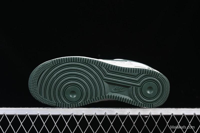 Nike Air Force 1 '07 Low Stussy Collaboration Green Suede Swoosh Low-Top Casual Sneakers - CH6336-511