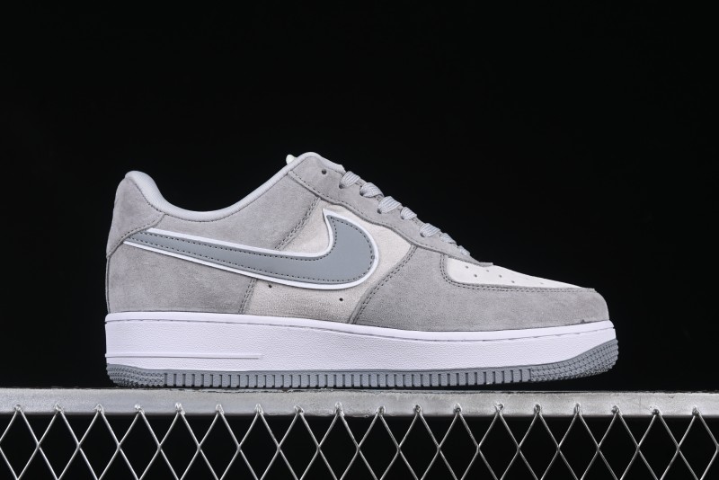 Nike Air Force 1 '07 Low Chrome Hearts Collaboration Silver Grey Low-Top Casual Sneakers - FZ0188-032