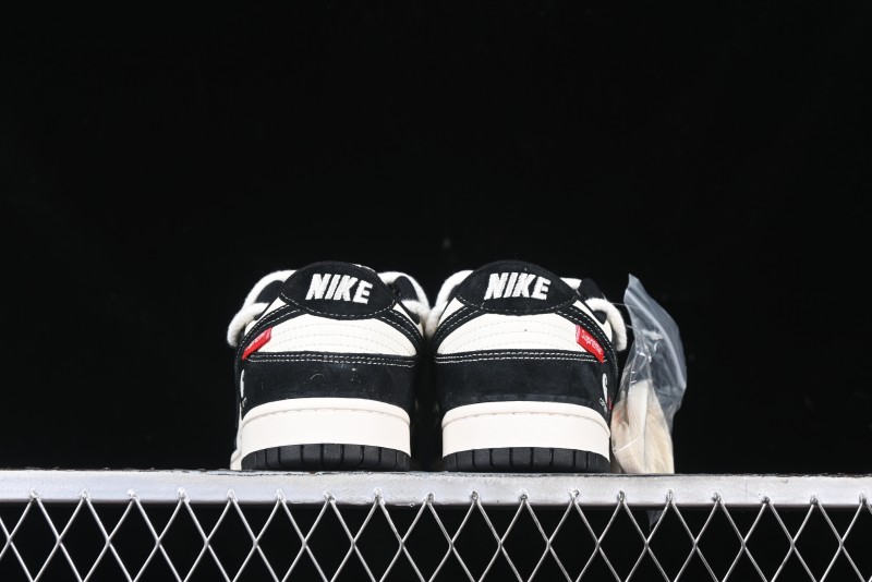 Nike SB Dunk Low Carhartt x Supreme Collaboration - Strap Black Hook Anniversary High-End Custom Low-Top Casual Skate Shoes - YX5066-237