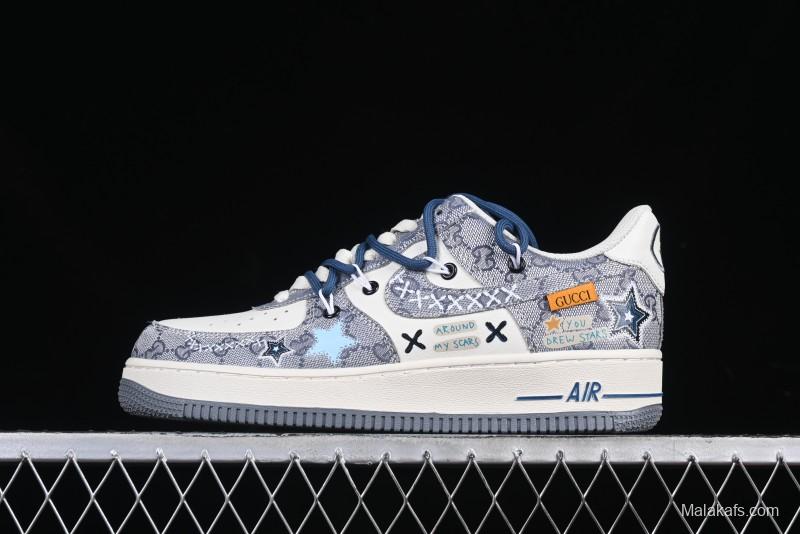 Nike Air Force 1 '07 Low Blue Star Casual Sneakers - BD0077-222