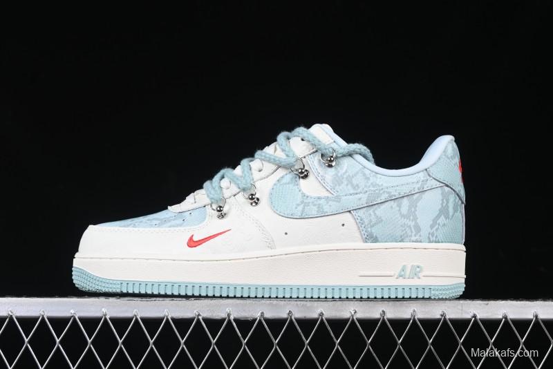Nike Air Force 1 '07 Low Green Snake Lace-Up Casual Sneakers - KK1988-023