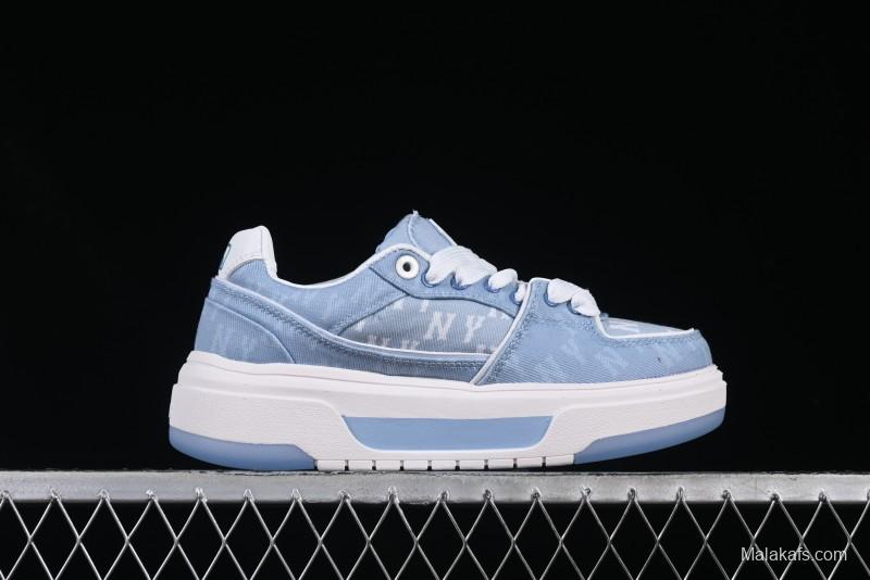 New York Yankees Chunky Liner Mid Denim Monogram Platform Sandals - 3ASXD065N50BLS